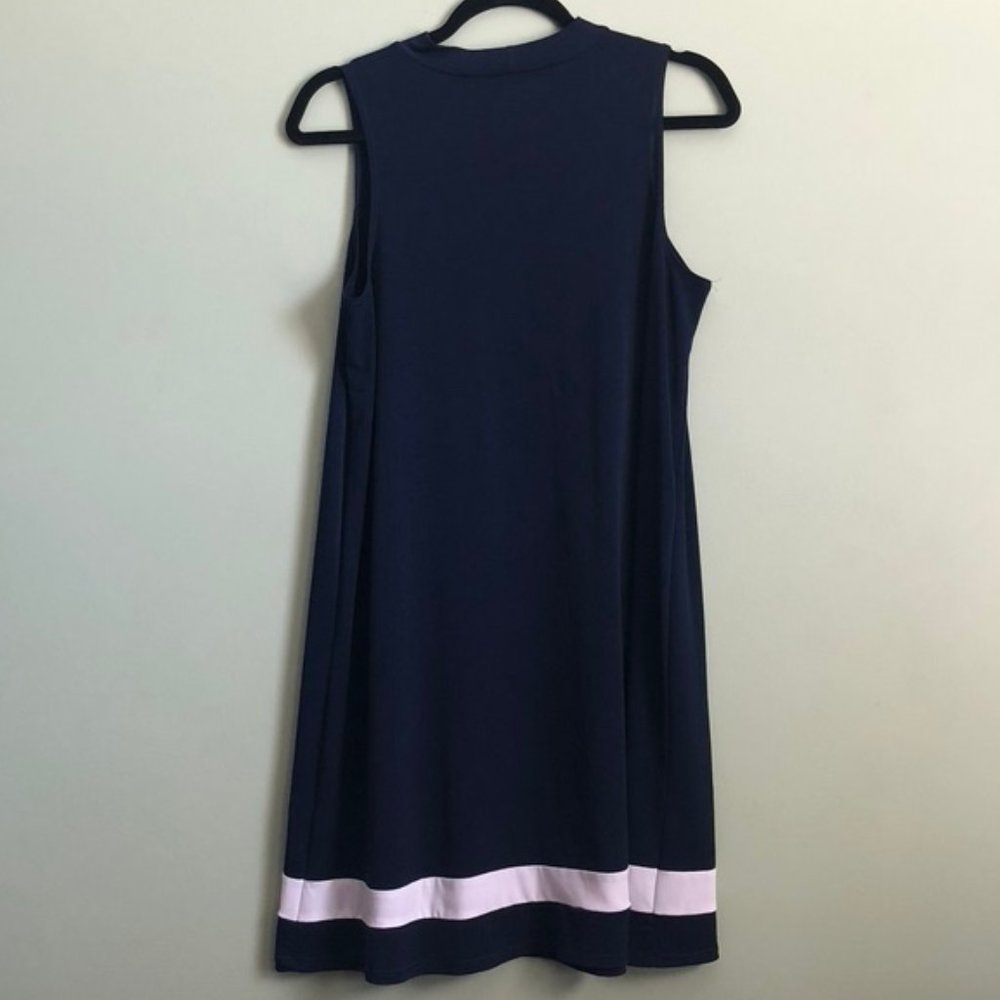 Mock Neck Navy Blue Tank Dress Size Med